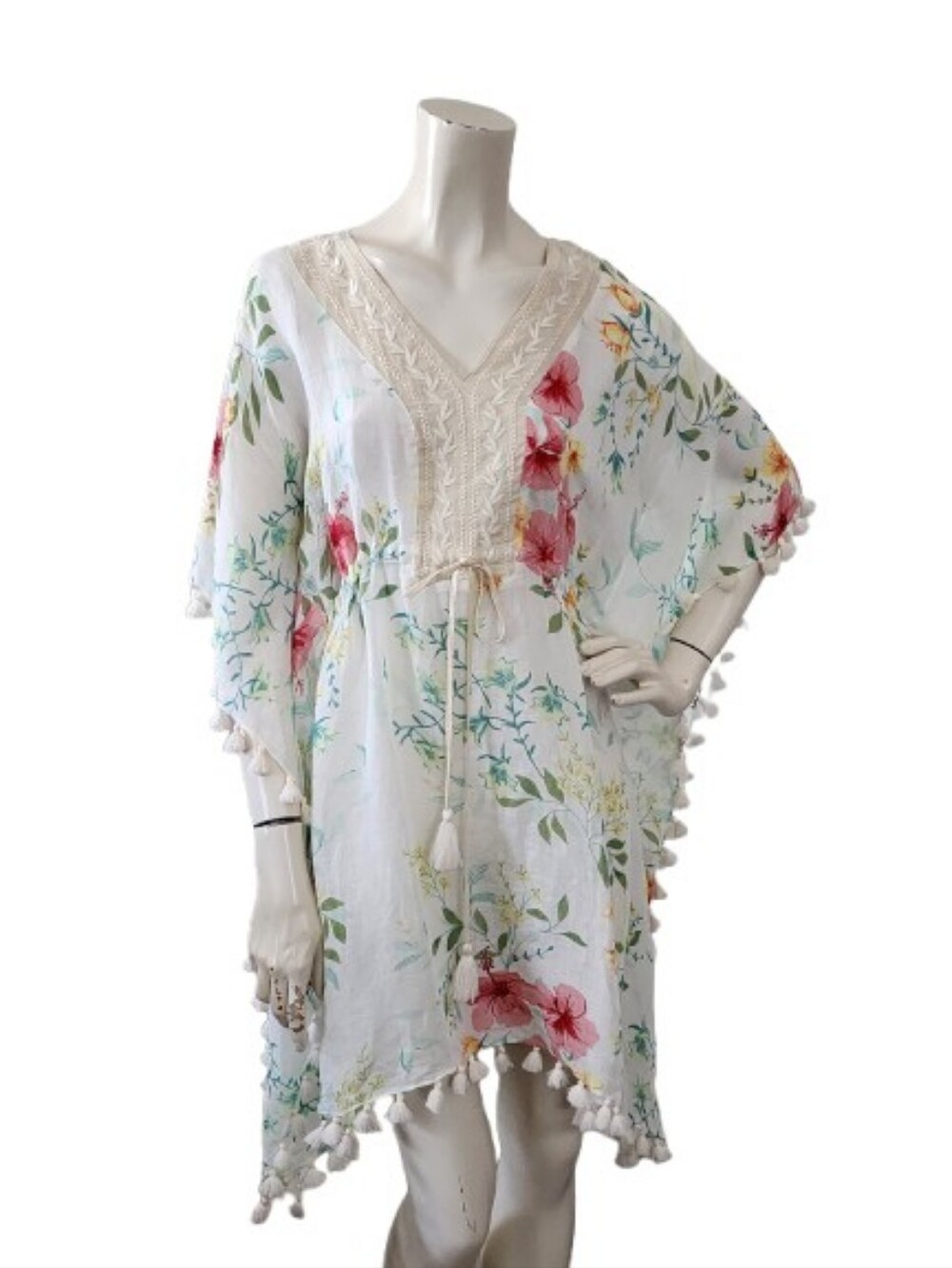 Spartina 449 Beach Cover Up Floral Linen O/S